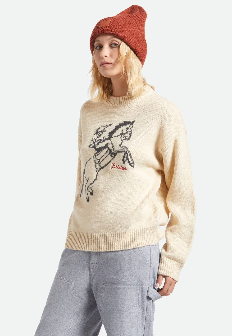 Brixton - Woodburn W Tall Brushed Terracotta - Beanie | Women-Image