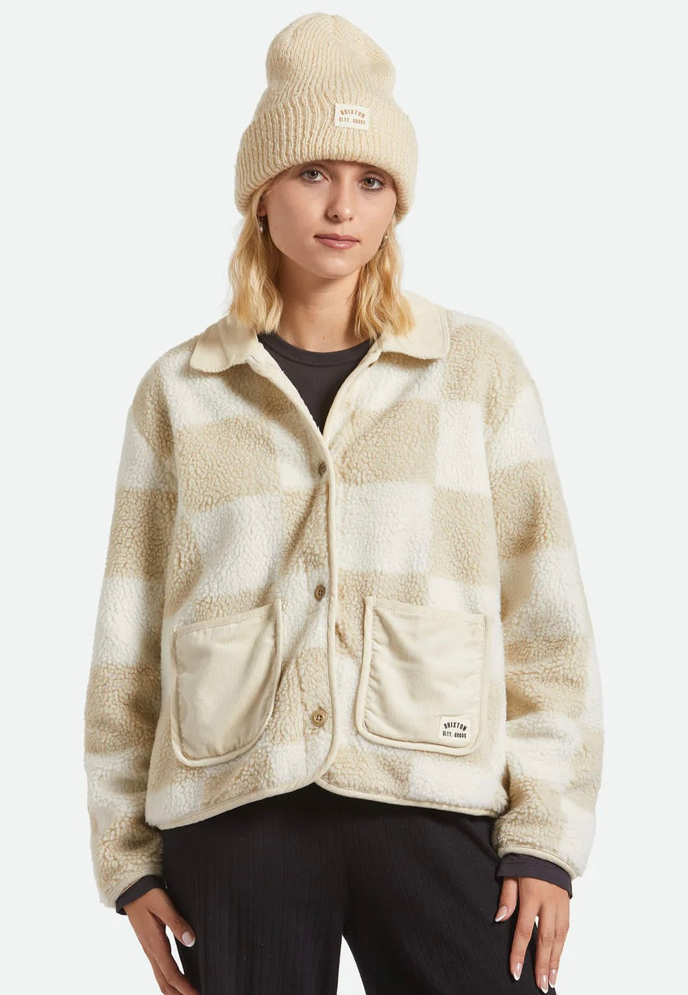 Brixton - Woodburn W Tall Brushed Whitecap - Beanie | Women-Image