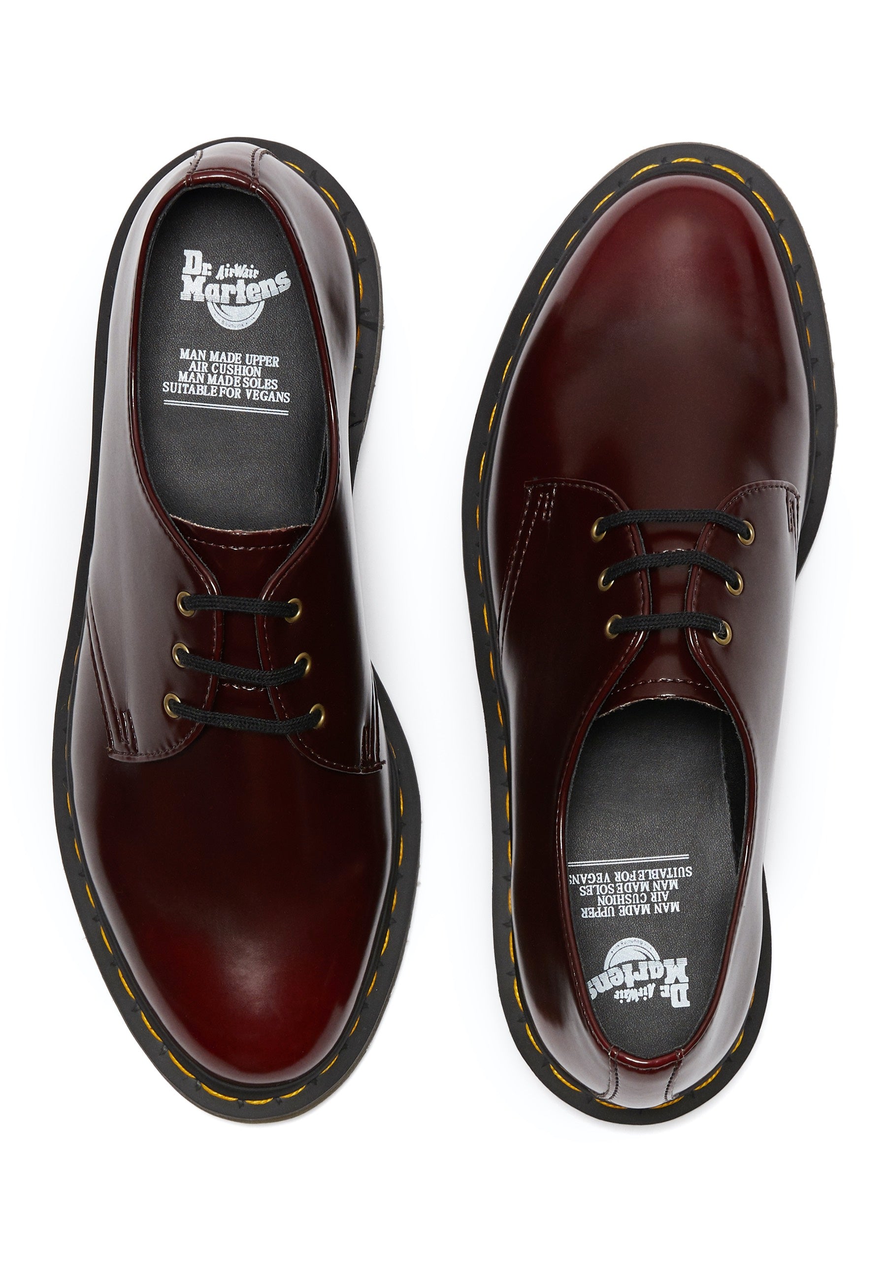 Dr. Martens - Vegan 1461 Cherry Red Oxford Rub Off - Shoes | Neutral-Image