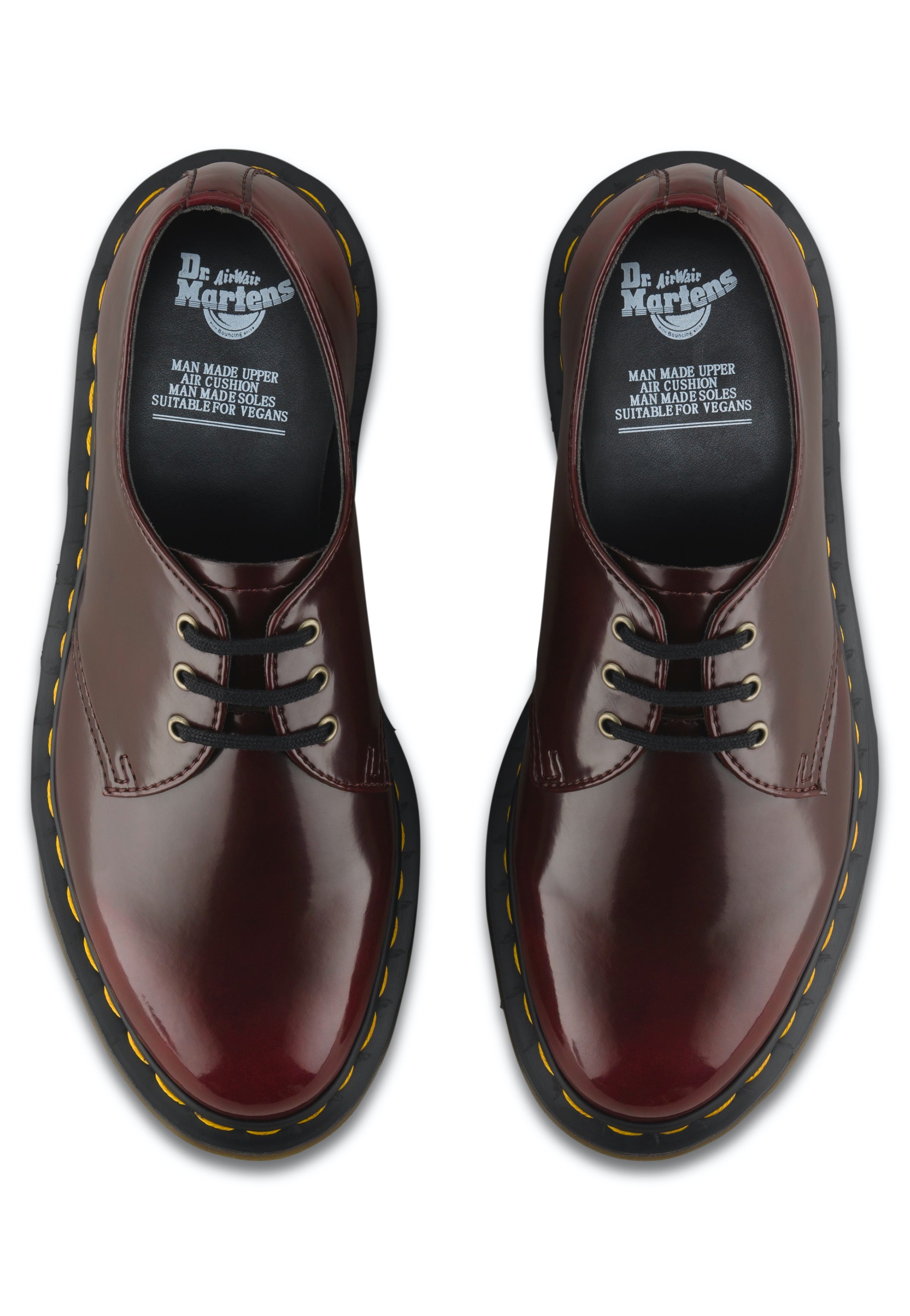 Dr. Martens - Vegan 1461 Cherry Red Oxford Rub Off - Shoes | Neutral-Image