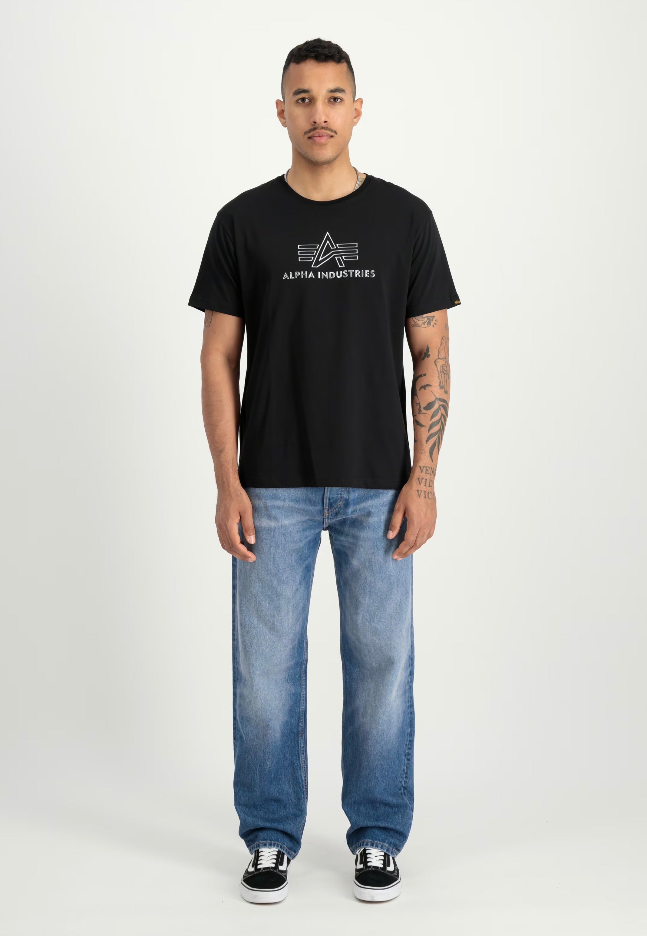 Alpha Industries - Basic T TPU Black/Chrome - T-Shirt | Men-Image