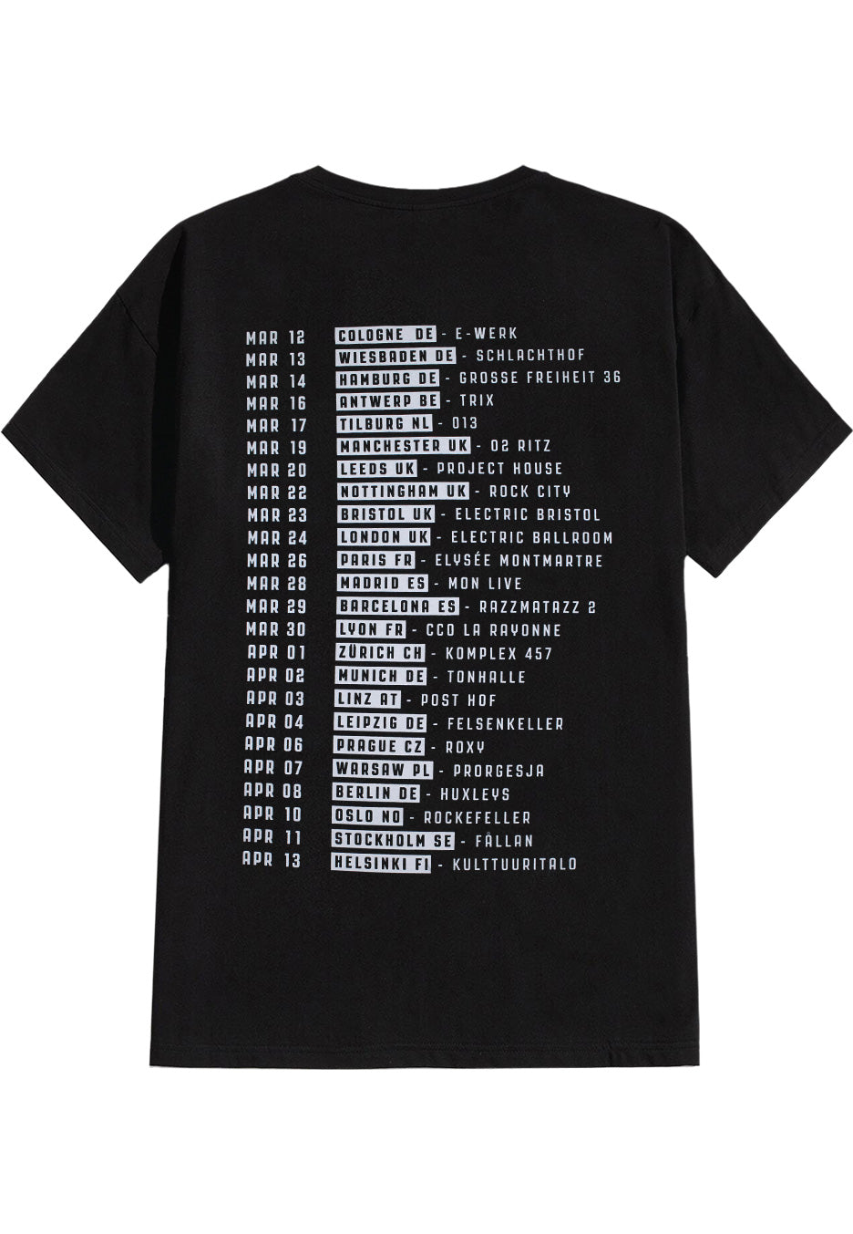156/Silence - Tour 2026 - T-Shirt | Neutral-Image