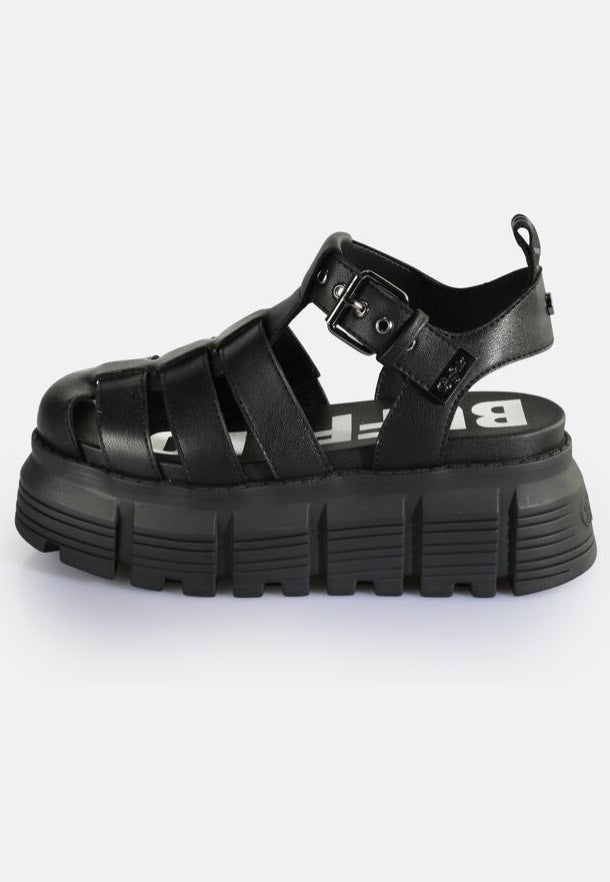 Buffalo - Ava Fisher Vegan Nappa Black - Girl Sandals | Women-Image