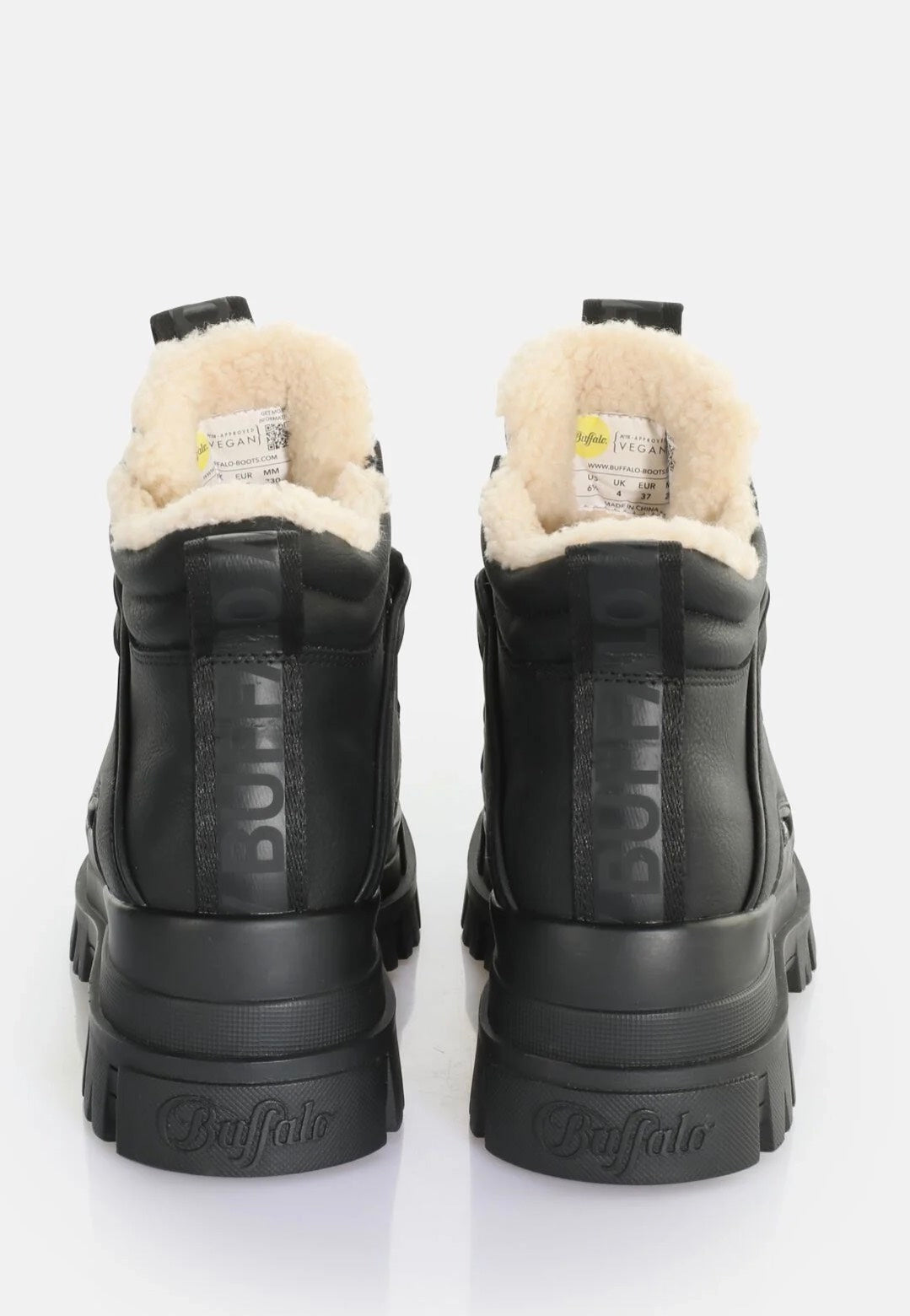 Buffalo Aspha Nc Mid Warm Vegan Nubuck Black Sapatos de Mulher | Women-Image