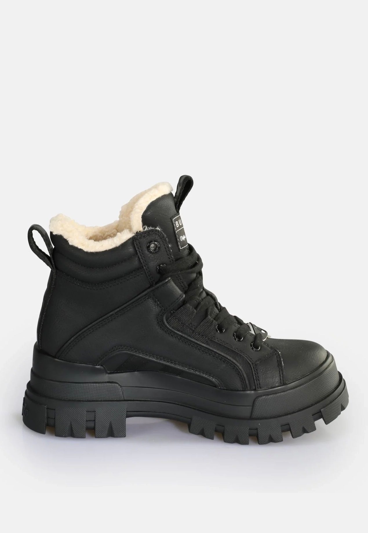 Buffalo Aspha Nc Mid Warm Vegan Nubuck Black Sapatos de Mulher | Women-Image
