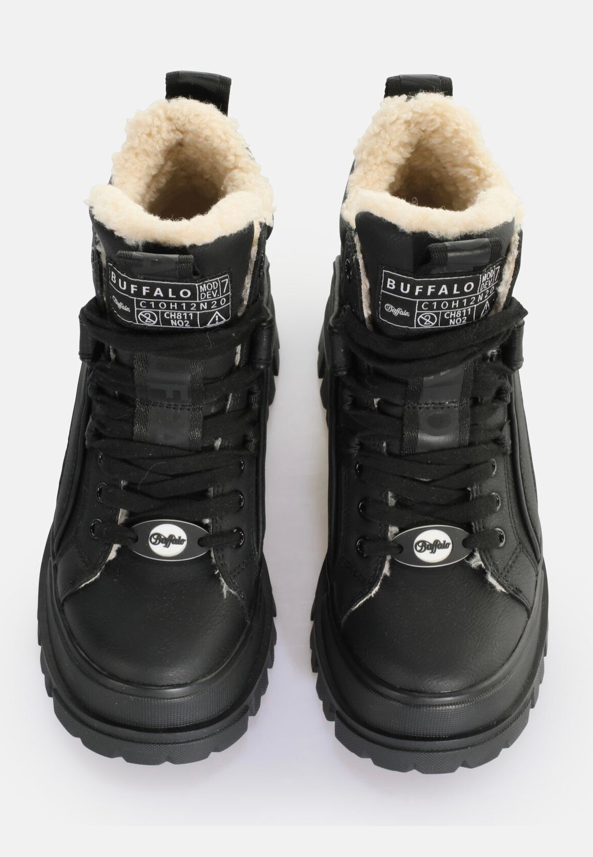 Buffalo Aspha Nc Mid Warm Vegan Nubuck Black Sapatos de Mulher | Women-Image