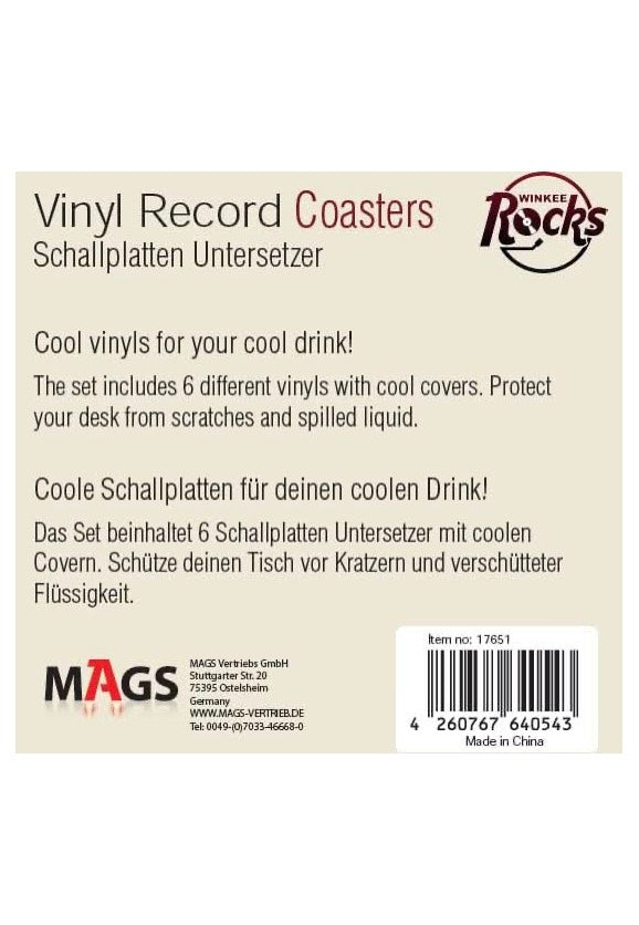 Winkee Rocks - Vinyl Rock - Coaster | Neutral-Image