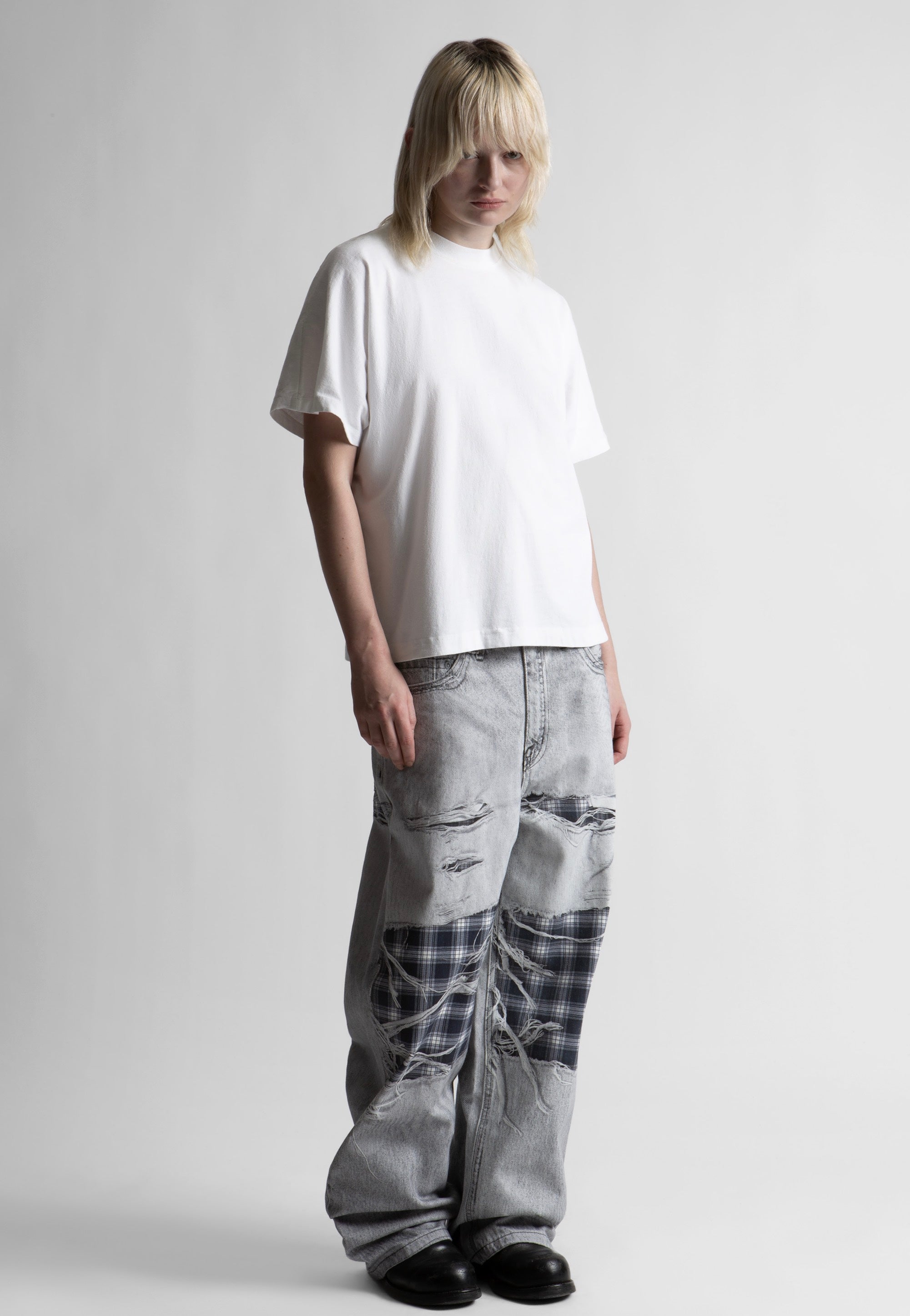 Wasted Paris - Trompe L'Oeil Grant Faded Grey - Jeans | Women-Image