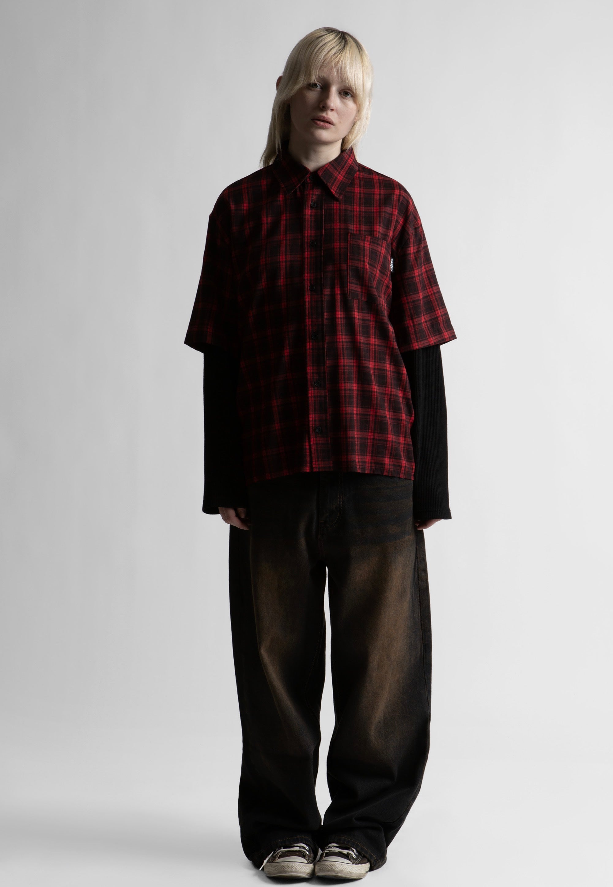 Wasted Paris - Tartan Age Fire Red Black - Shirt | Women-Image