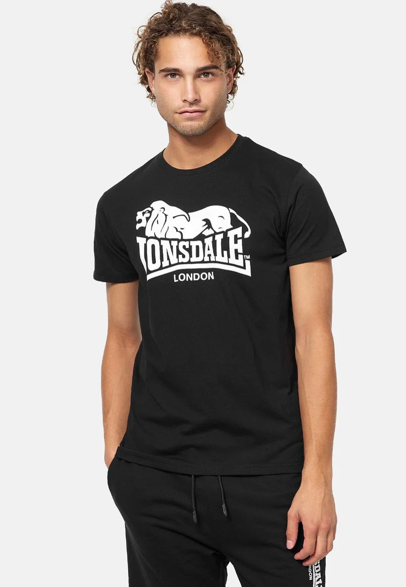 Lonsdale - Ecclaw Pack Of 2 Black/Oxblood - T-Shirt | Men-Image