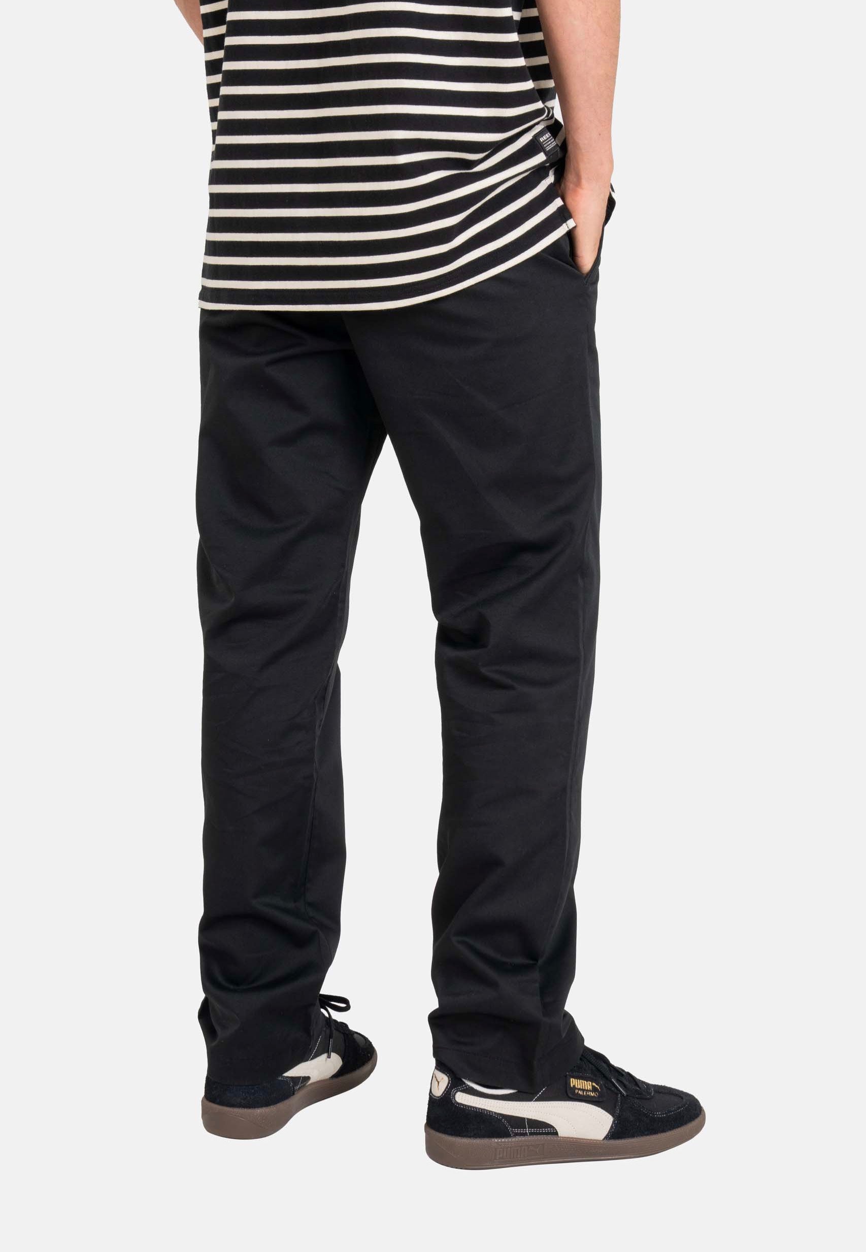 REELL Metro Flex Chino Deep Black Kalhoty | Men-Image