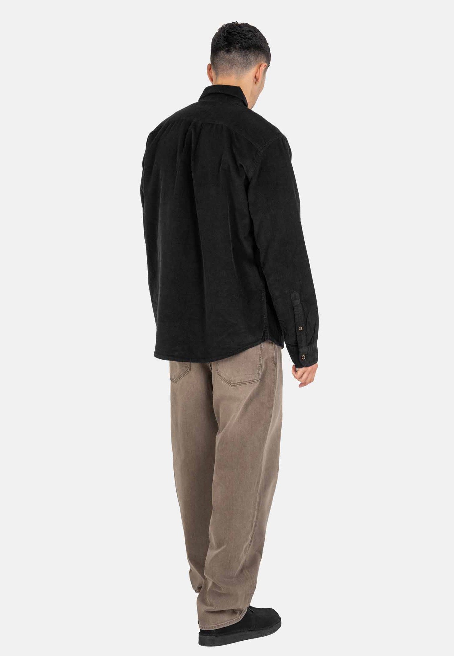 REELL Dual Cord Deep Black Košile | Men-Image
