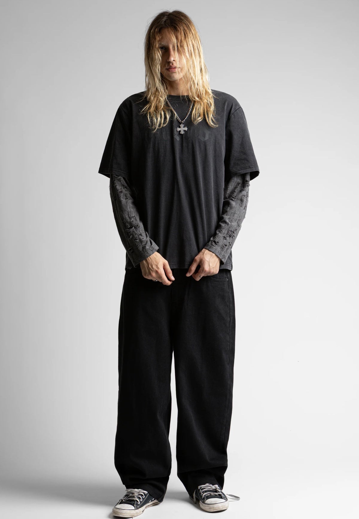 Wasted Paris Skive T-Age Black/Charcoal Longsleeve | Men-Image