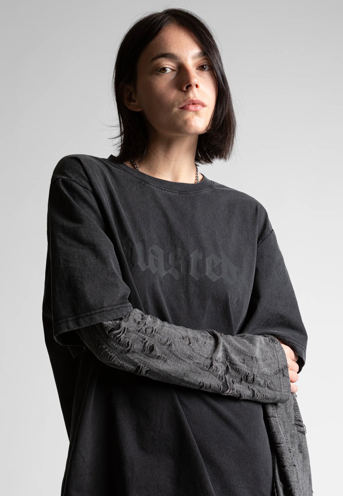 Wasted Paris Skive T-Age Black/Charcoal Longsleeve | Women-Image