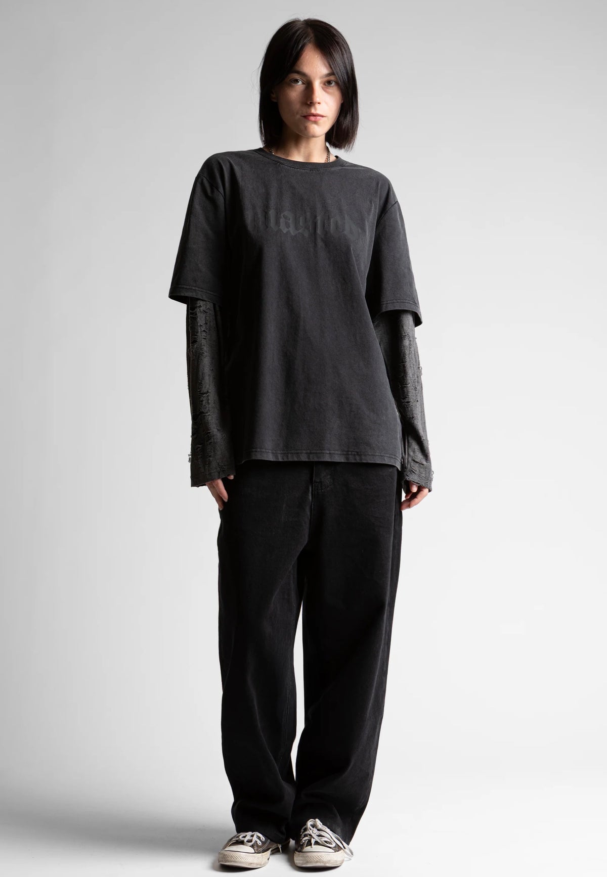 Wasted Paris Skive T-Age Black/Charcoal Longsleeve | Women-Image