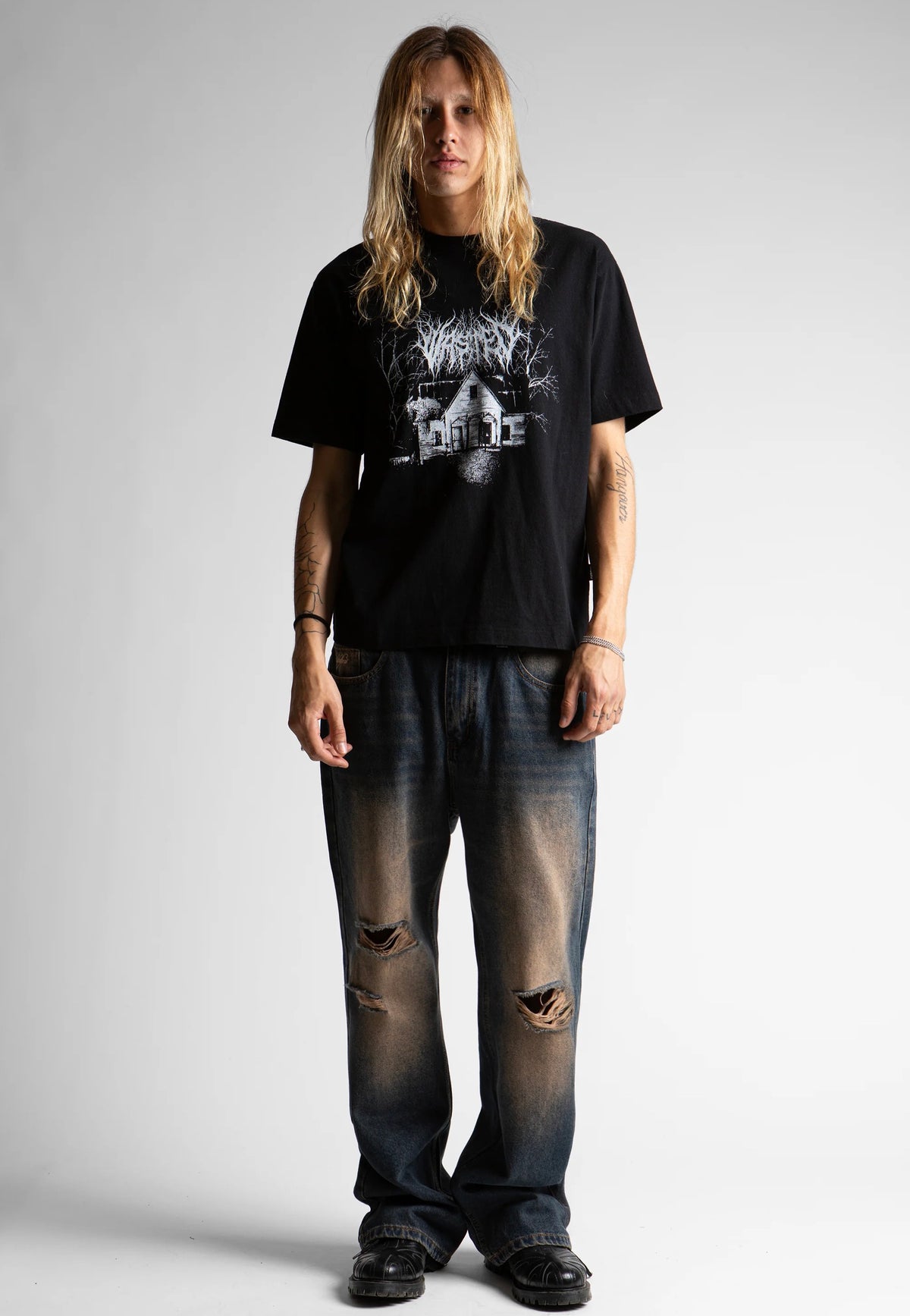 Wasted Paris Haunted Black T-Shirt | Men-Image