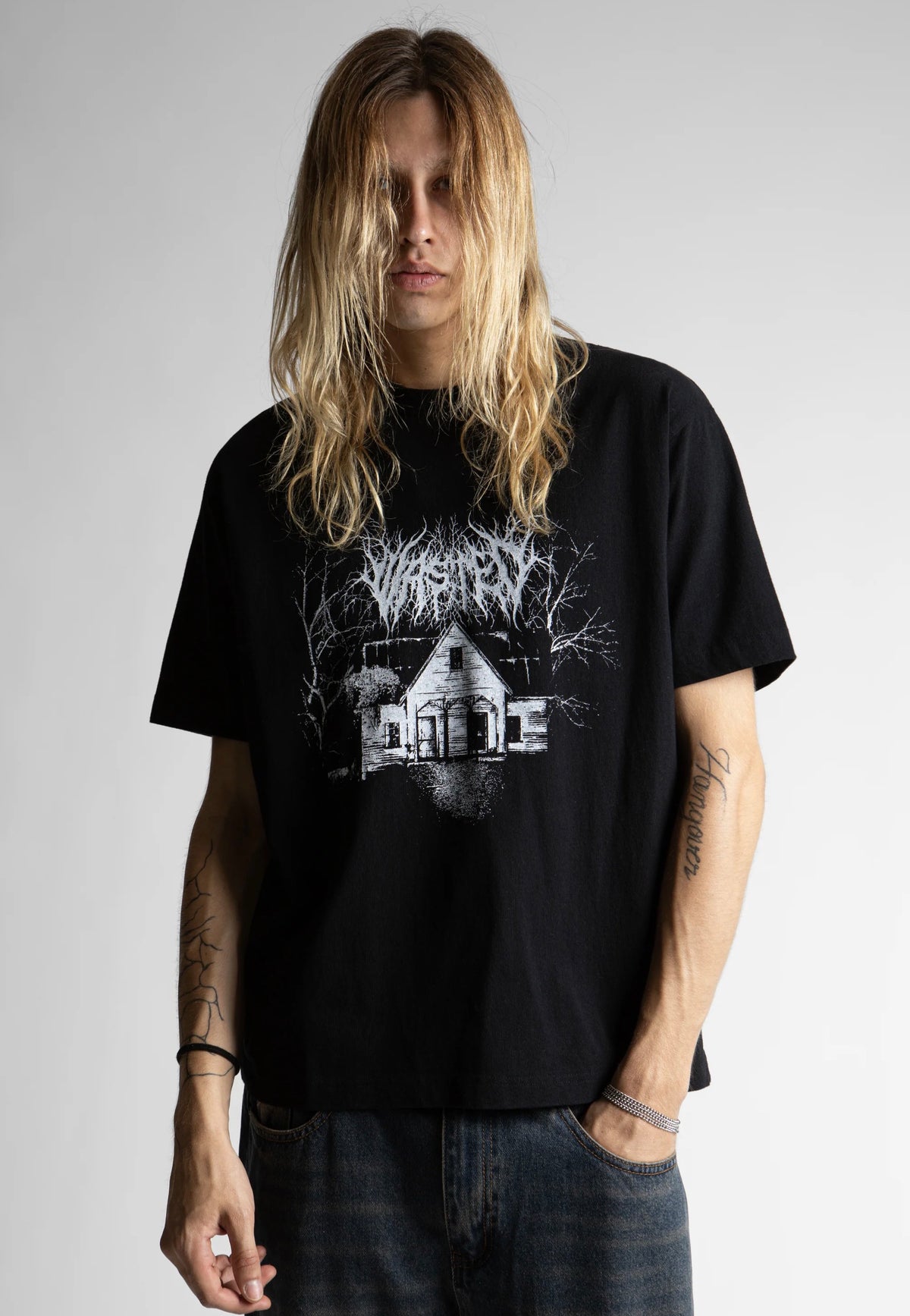 Wasted Paris Haunted Black T-Shirt | Men-Image