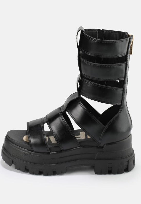 Buffalo - Aspha Zeus Platform Vegan Box Nappa Black - Girl Sandals | Women-Image