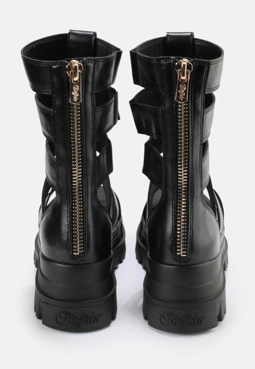 Buffalo - Aspha Zeus Platform Vegan Box Nappa Black - Girl Sandals | Women-Image