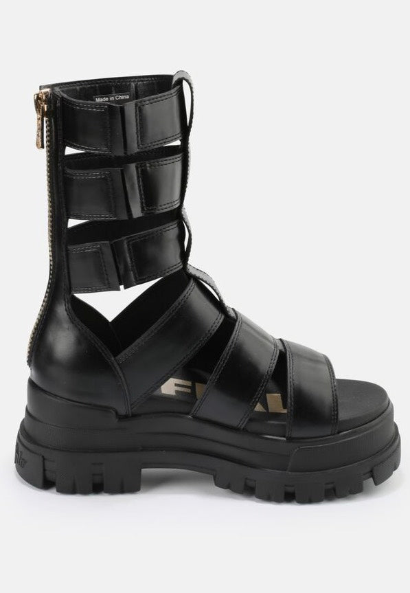 Buffalo - Aspha Zeus Platform Vegan Box Nappa Black - Girl Sandals | Women-Image