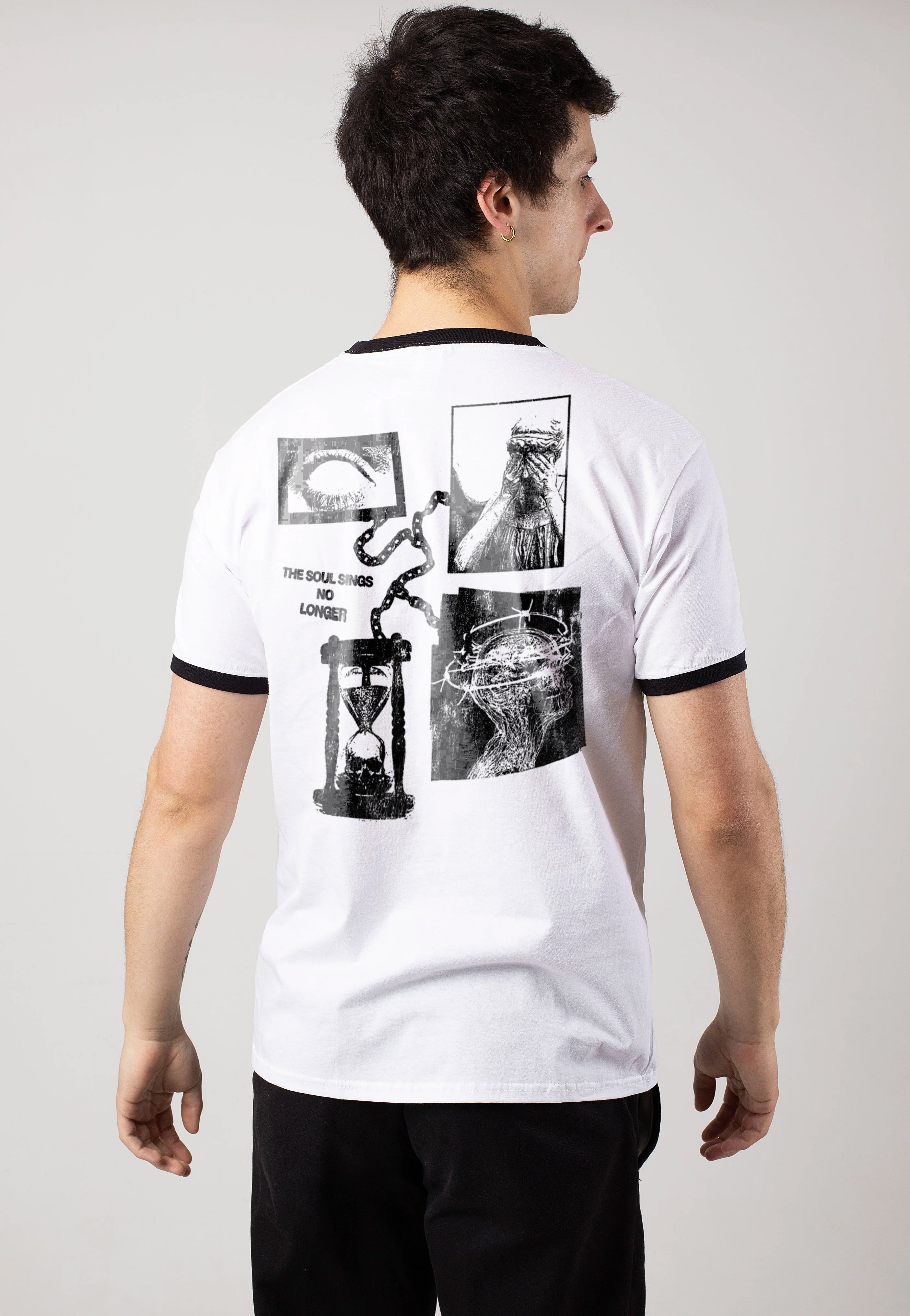 Great American Ghost - Hymn White/Black Ringer - T-Shirt | Men-Image
