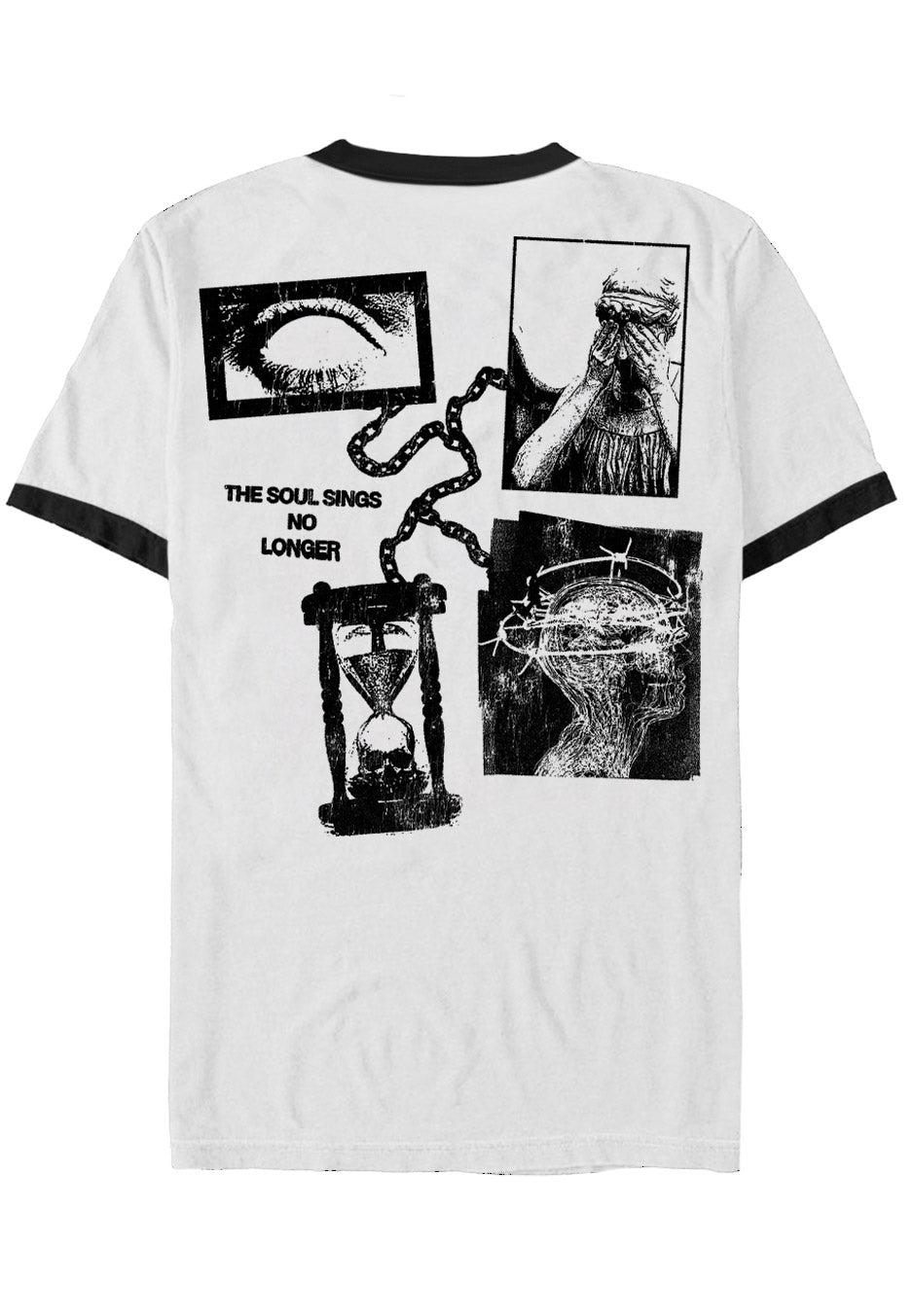 Great American Ghost - Hymn White/Black Ringer - T-Shirt | Neutral-Image