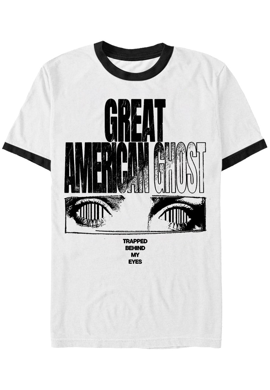 Great American Ghost - Hymn White/Black Ringer - T-Shirt | Neutral-Image