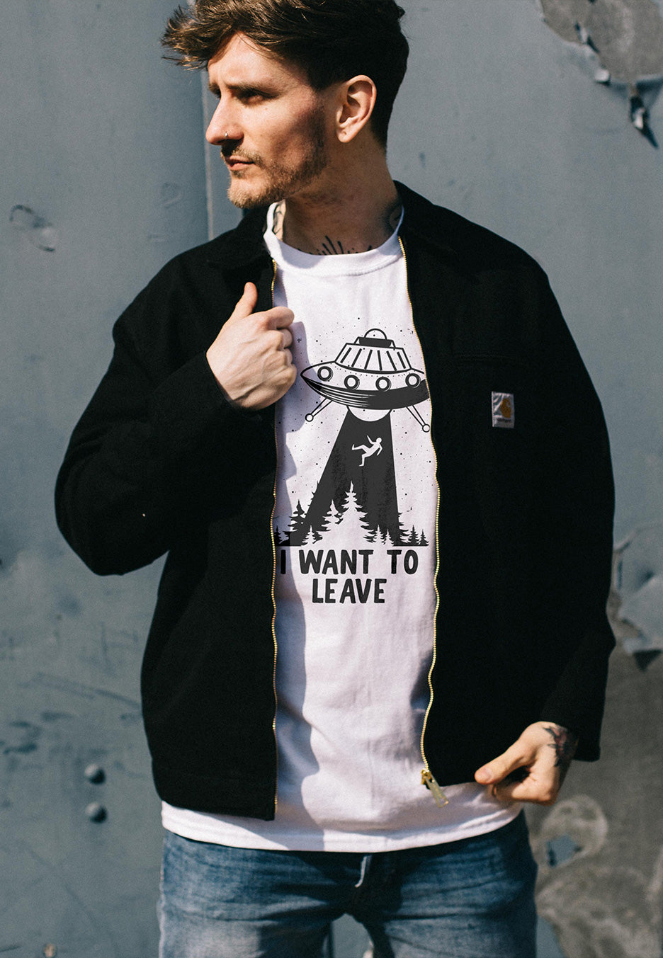 Dancitee - I Want To Leave Reflective White - T-Shirt | Men-Image