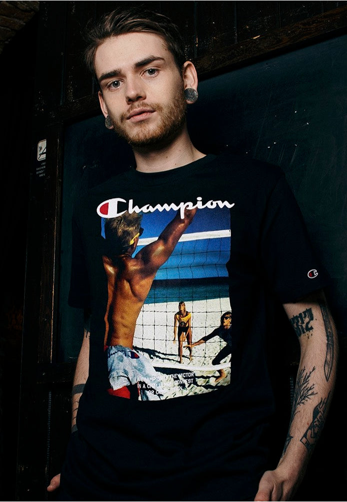 Champion - Crewneck NBK/WHT/NBK/WHT - T-Shirt | Men-Image