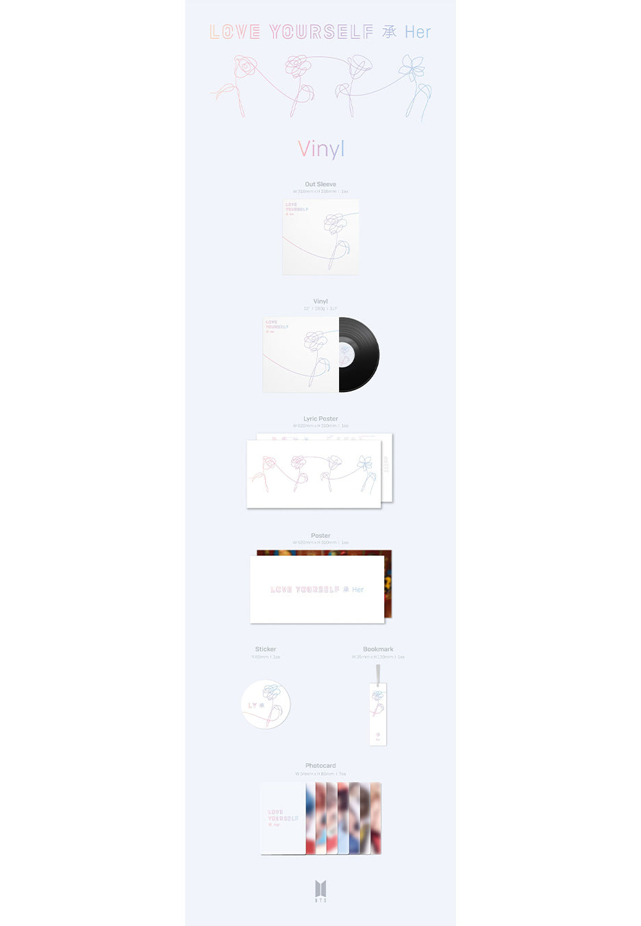 BTS LP レコード LOVE YOURSELF Her for you BTS - Love Yourself: Her - Vinyl | Impericon