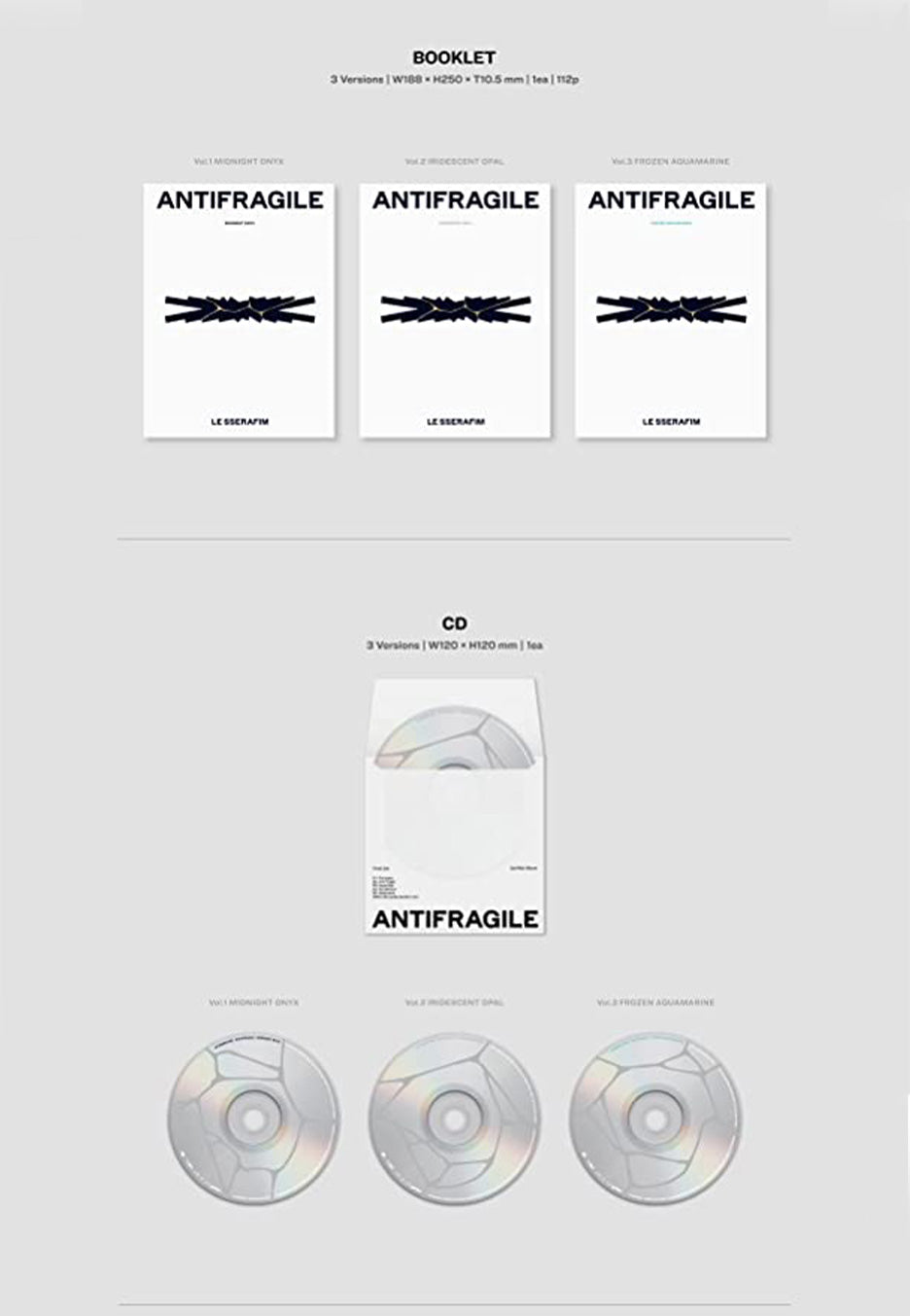 LE SSERAFIM ANTIFRAGILE インスタントフォト 2セット Le Sserafim - Antifragile (Vol. 2) - Boxset | Impericon