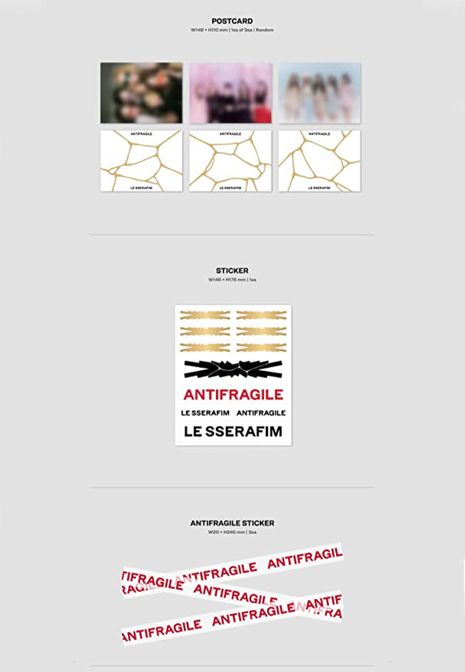 LE SSERAFIM ANTIFRAGILE インスタントフォト 2セット LE SSERAFIM] 2nd Mini Album 'ANTIFRAGILE' :: Kup teraz na