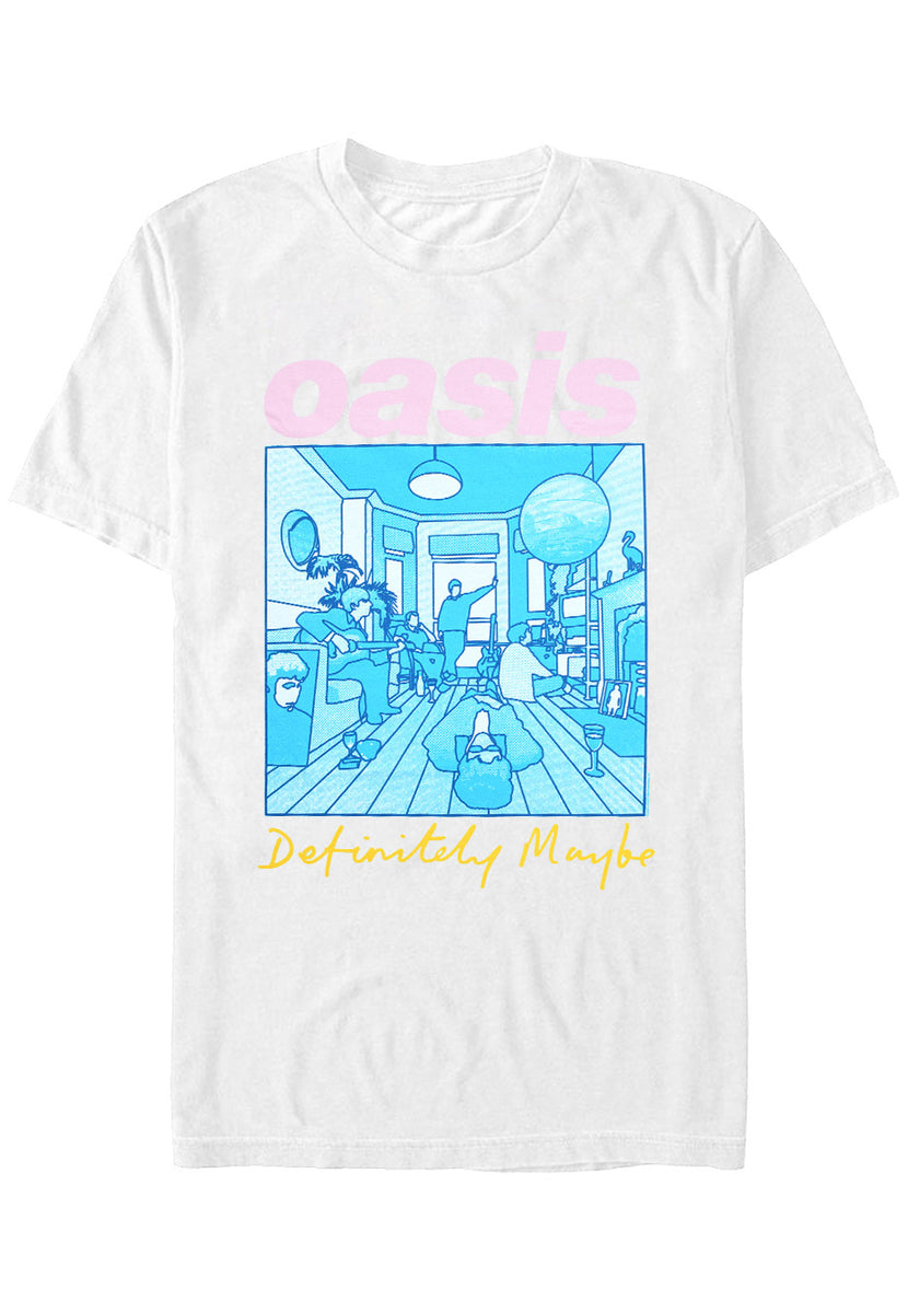 Oasis - Definitely Maybe Illustration Colour White - T-Shirt
