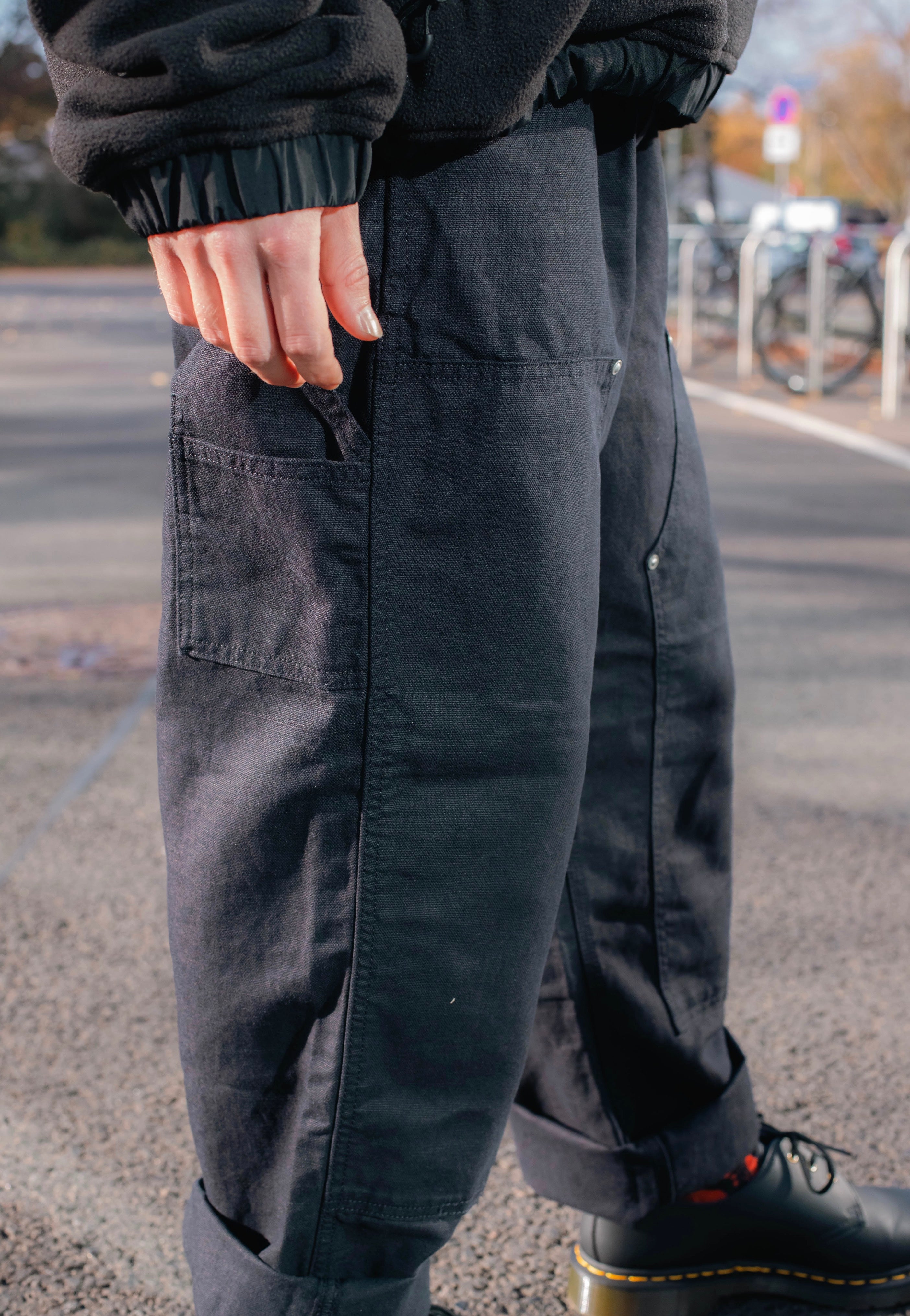 Carhartt WIP - Walter Double Knee Rinsed Black - Spodnie | Impericon