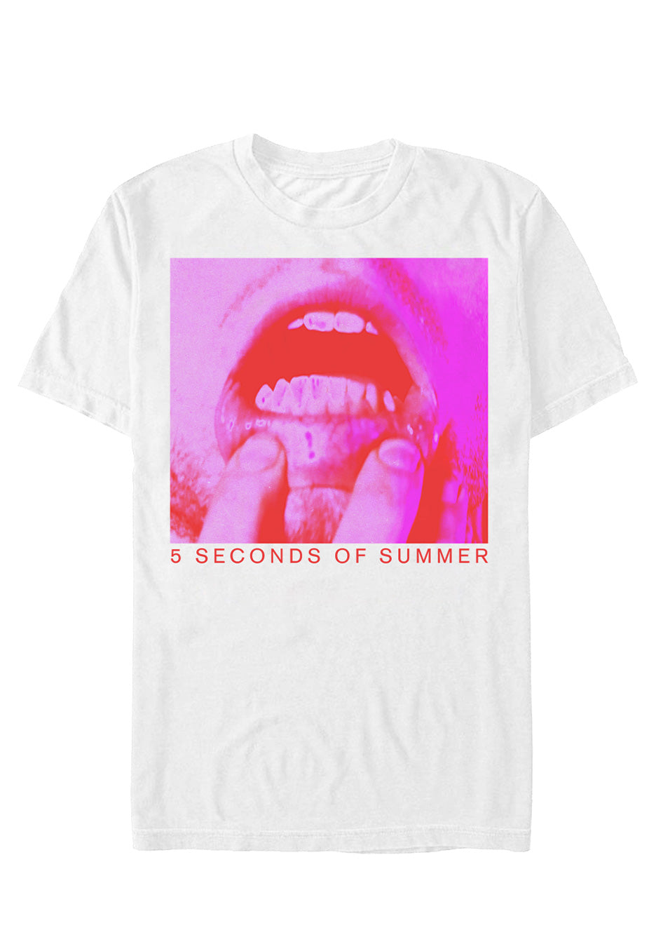5 Seconds Of Summer - Lip White - T-Shirt | Neutral-Image