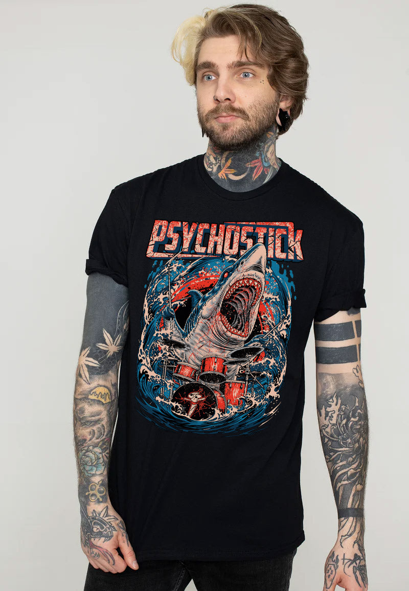 Psychostick - Drum Shark - T-Shirt | Men-Image