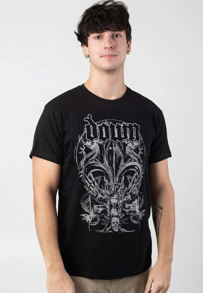 Down - White Fleur De Lys Crest - T-Shirt | Men-Image