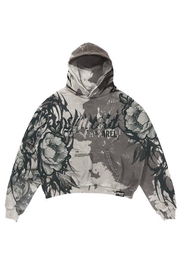 Stay Cold Apparel - Veins Of Velvet Heavy Oversized Grey - Hoodie | Neutral-Image