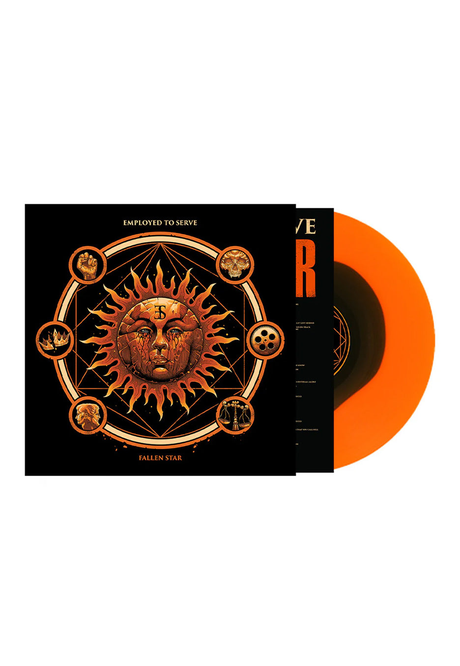 Employed To Serve - Fallen Star Ltd. Orange w/ Black Sunburst - Colored Vinyl | Neutral-Image