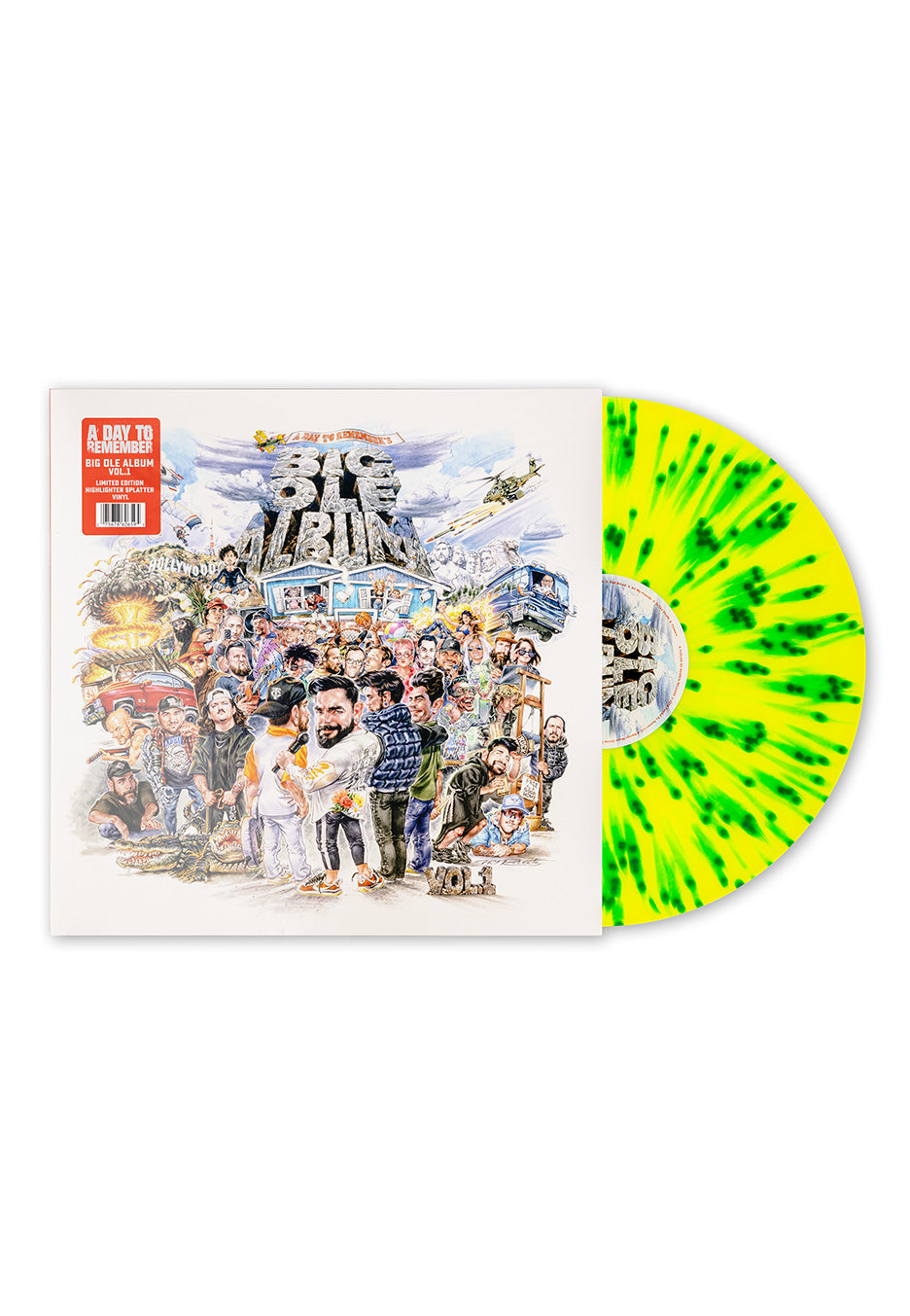 A Day To Remember - Big Ole Album Vol. 1 Neon Yellow Green Indie Exclusive - Splattered Vinyl | Neutral-Image