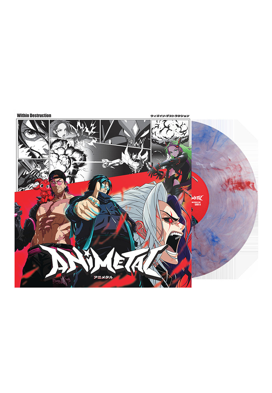Within Destruction - Animetal Ltd. Clear w/ Red/White/Blue - Marbled Vinyl | Neutral-Image