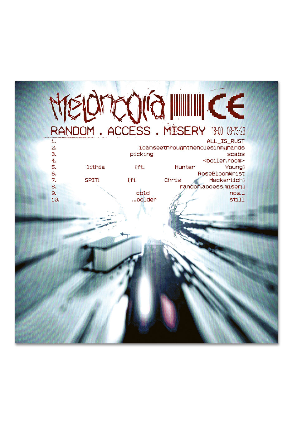 Mélancolia - random.access.misery Turquoise/Red/Black - Splattered Vinyl | Neutral-Image