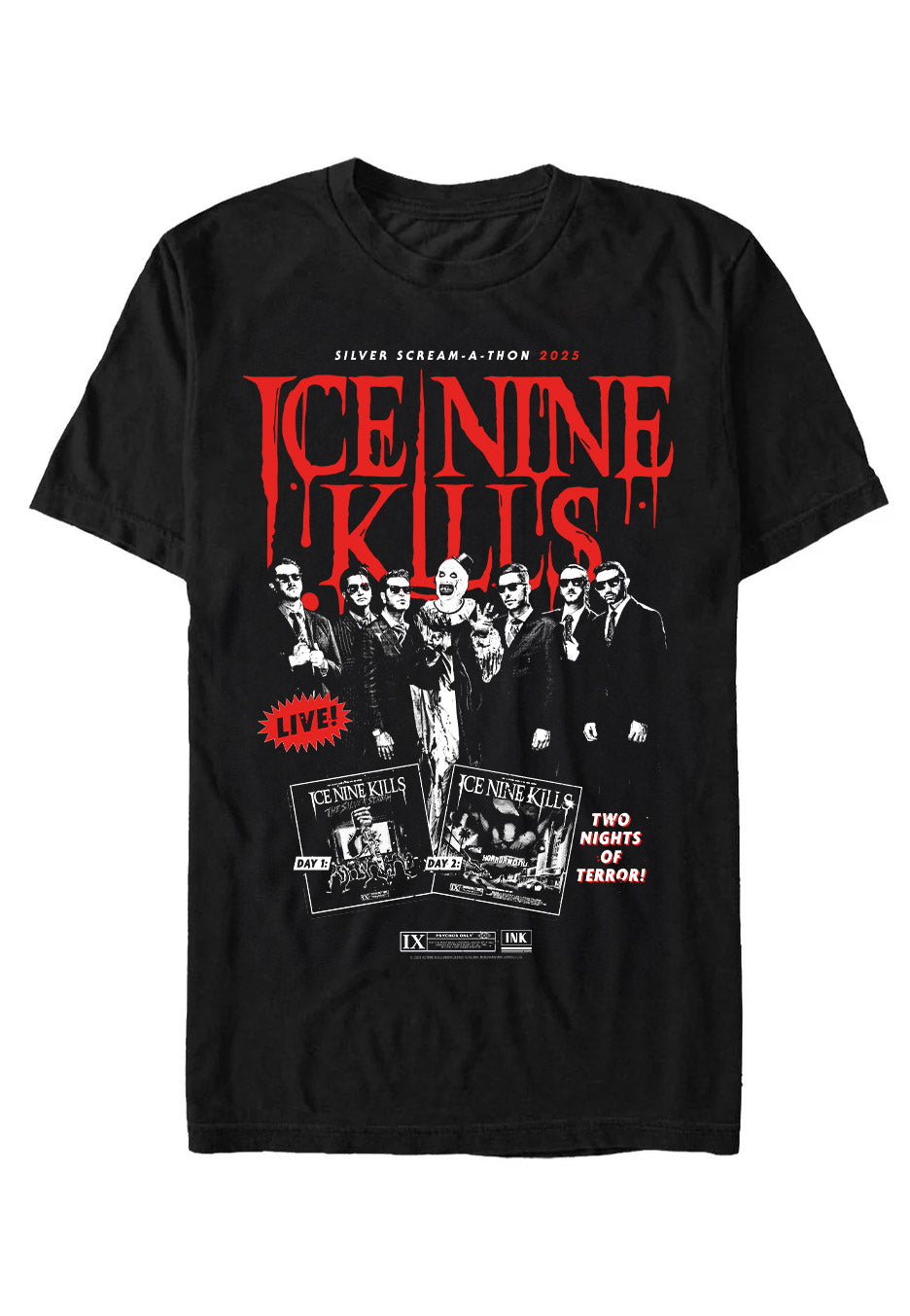 Ice Nine Kills - Screamathon 2025 Tour - T-Shirt | Impericon