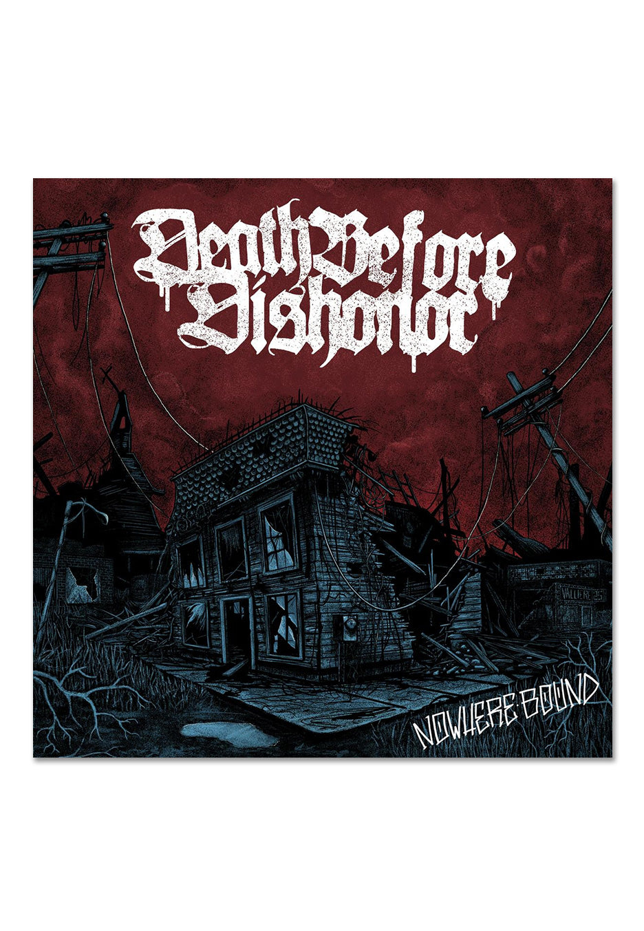 Death Before Dishonor - Nowhere Bound Clear w/ Blue - Splattered Vinyl | Neutral-Image