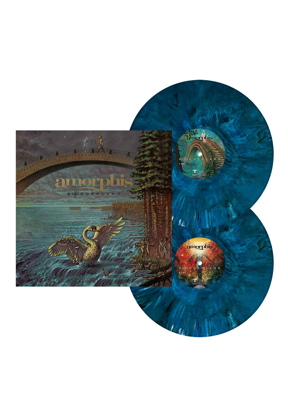 Amorphis - Borderland Ltd. 'War Band' Blue/White/Green/Black - Marbled 2 Vinyl | Neutral-Image
