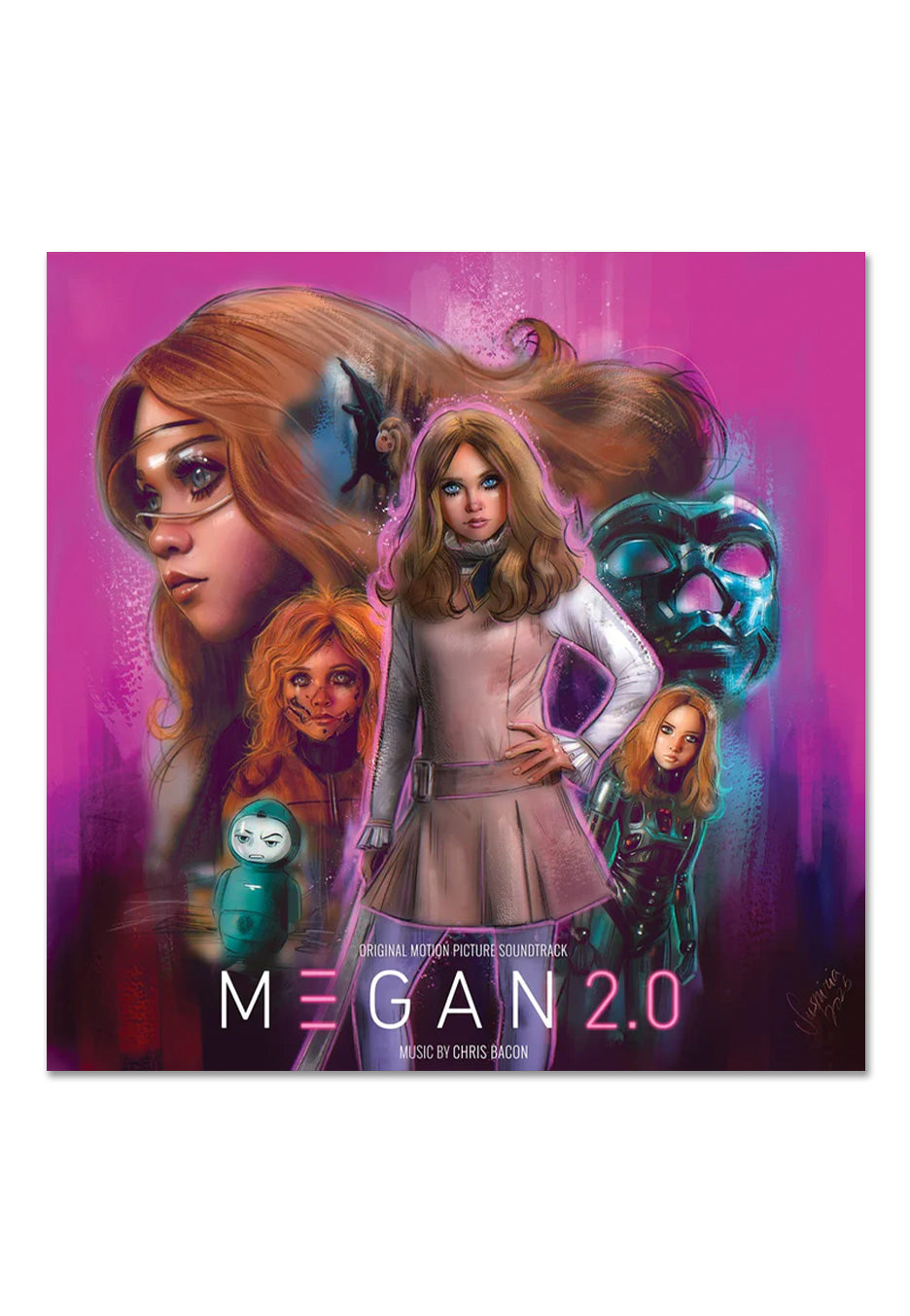 M3GAN - M3GAN 2.0 OST Ltd. Pink & White w/ Purple - Splattered 2 Vinyl | Neutral-Image