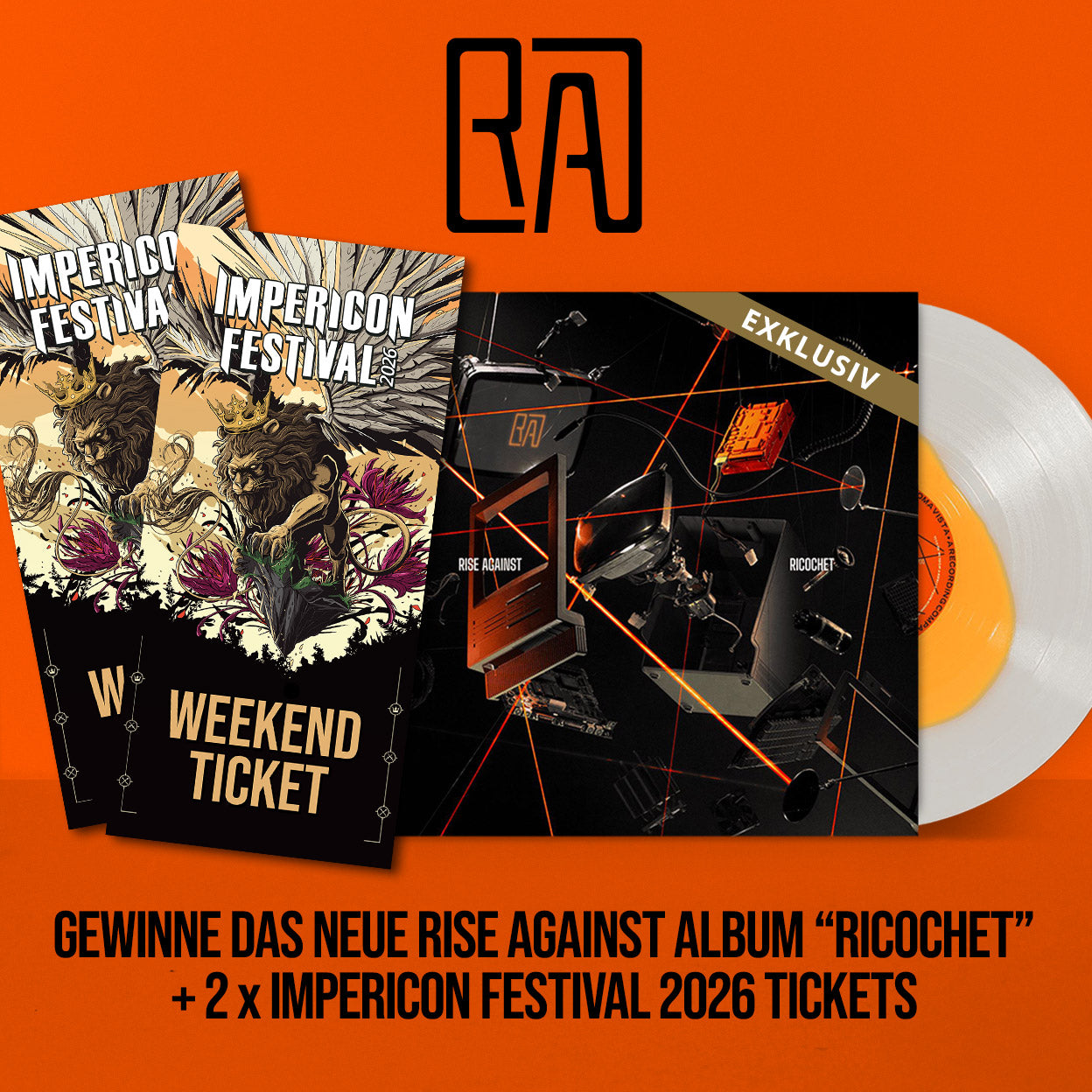 Gewinne das neue Rise Against Album als exklusive Vinyl + 1x2 Impericon Festival Tickets!