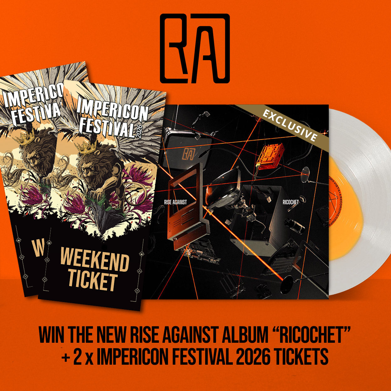 Win the new Rise Against as an exclusive vinyl + 1x2 Impericon Festival Tickets!
