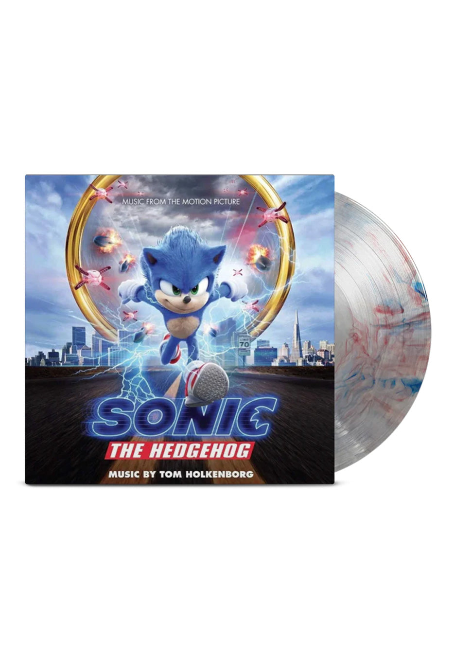Sonic The Hedgehog - Sonic The Hedgehog OST (Tom Holkenborg) Ltd. Clear w/ Red/Blue Smoke - Colored Vinyl | Neutral-Image