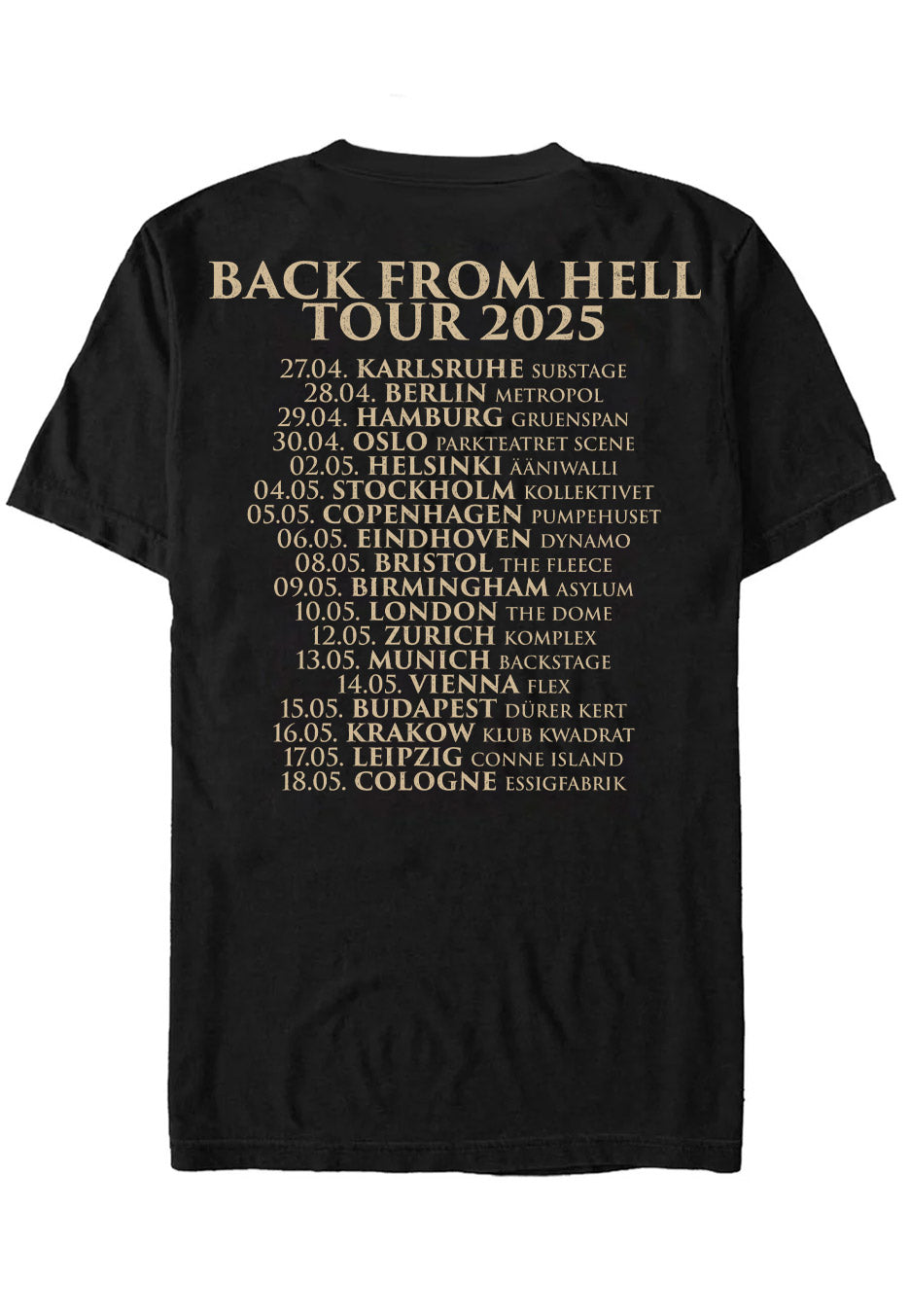 Caliban - Back From Hell 2025 Tour - T-Shirt | Neutral-Image
